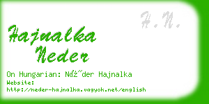 hajnalka neder business card